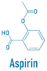 Acetylsalicylic acid or aspirin drug molecule vector