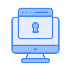 computer web with lock security concept vector image
