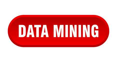 data mining button rounded sign on white vector image