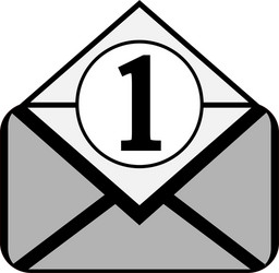 mail button on white vector image