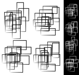 random scattered rectangular rectangle element set vector image