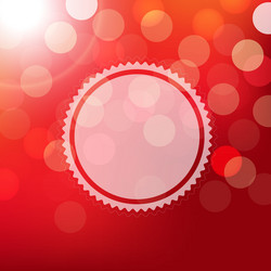 red background with bokeh and sphere vector image