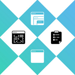 Set software browser window and clipboard vector