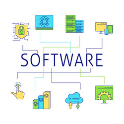 Software Update and Development Concepts vector image