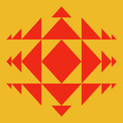 square abstract illusion print optical vector image