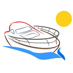 yacht sketch vector