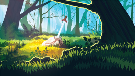 Seamless background with forest Royalty Free Vector Image