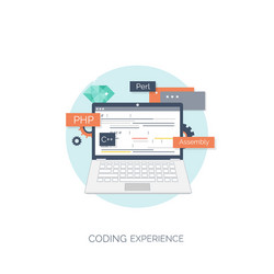 flat computing background vector image