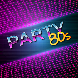 Futuristic background 80s style party flyer vector