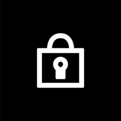 Lock icon for simple flat style ui design vector