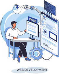 web development coding and programming creation vector image