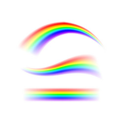 abstract set rainbow in different shapes spectrum vector image