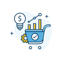 demand forecasting and planning icon design vector image