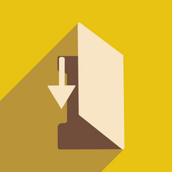 flat with shadow icon and mobile application vector image