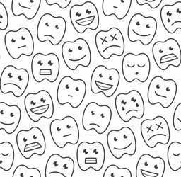 Seamless geometric pattern with teeth Royalty Free Vector