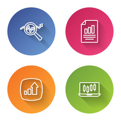 set line search data analysis document with graph vector image