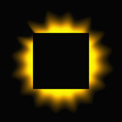square illuminate light frame with color gradient vector image