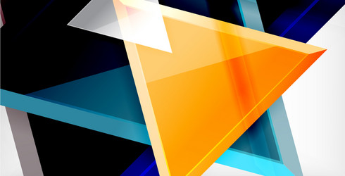 3d triangular minimal abstract background vector image