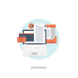flat computing background vector image