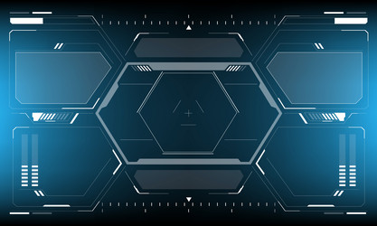 hud sci-fi interface screen view white circular vector image