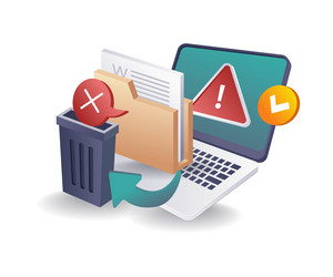 protecting your computer from malware vector image