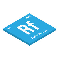 Rutherfordium rf periodic table element Royalty Free Vector