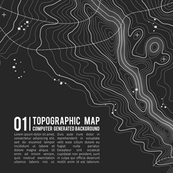 topographic map background with space for copy vector