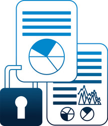 Business document reports security data vector