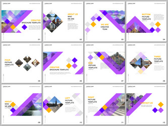 minimal brochure templates with colorful cubes vector image