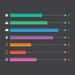 Bar chart graph diagram statistical horizontal vector