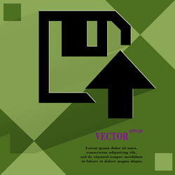 floppy disk upload flat modern web design vector image