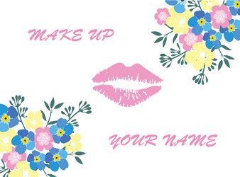 floral business card Vector Image