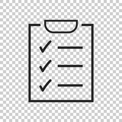 to do list icon checklist task in flat style vector image
