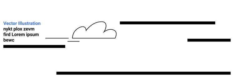 abstract cloud design with horizontal lines vector image