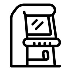 arcade game machine showing playing screen vector image