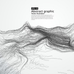 complex lines consisting of abstract graphic vector image