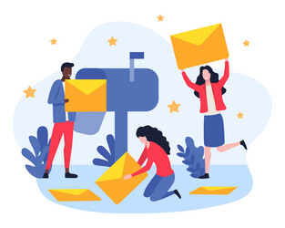 concept of sending mail vector image