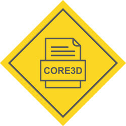 Core3d file document icon vector