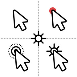 Cursor icon mouse pointer arrow clicks a link vector