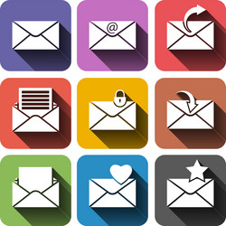 flat icons for web and mobile vector image
