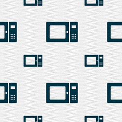 Microwave icon sign seamless pattern vector