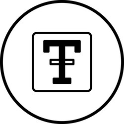 text tool icon in simple line style represents vector image