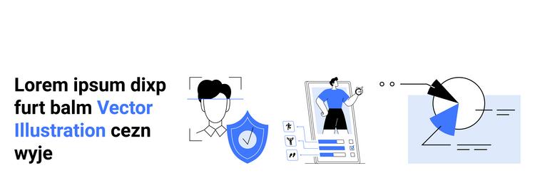 digital profile verification with analytics vector image