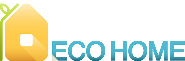 eco home logo design template vector