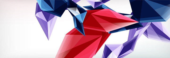 3d triangles and pyramids abstract vector image