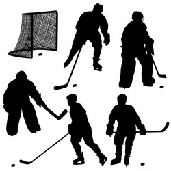 Hockey Player Silhouettes vector