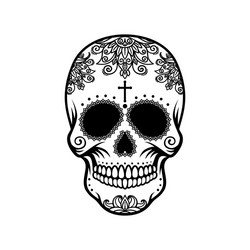 Mexican Day of the Dead Skull Vector Image