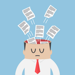 Overloaded Businessman - Data Overflow vector image
