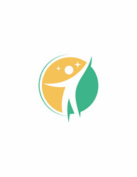 Nature organic people health abstract logo Vector Image