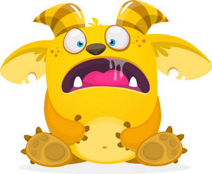 angry cartoon monster halloween Vector Image